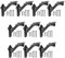 RealPlus Handrail Stair Brackets 10pcs Heavy Duty With Screws for Stairways Staircase Railing (Matte Black)