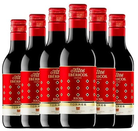 Torres Altos Ibéricos Tinto Tempranillo Rioja Kleine Flasche 18 cl Rotwein (Karton mit 6 Kleine Flasche von 18 cl)