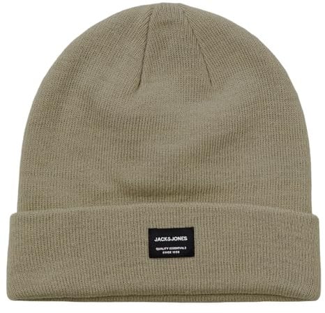 JACK & JONES Herren Mütze Strickmütze Beanie JACDNA, Farbe:Beige, Artikel:-beige
