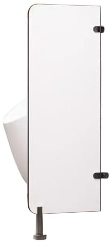 Toilettentrennwand, wandmontierte Sichtschutzwand für Herrenurinale, geeignet für Schulen/öffentliche Orte, bodenstehende Urinal-Schranke (Holzfarbe)