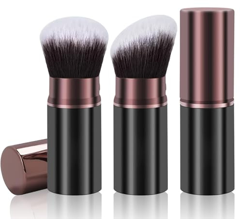Keriloo Kabuki Make-up-Pinsel-Set für Foundation, Puder, Rouge, Rouge, Rouge, Bräunung, Polieren, Sonnencreme, Cosme, 2 Stück