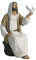 ShineOnAngel Jesus-Christus-Statue mit Taube, handbemalt, religiöse Figur, 17,8 cm Jesus auf Fels, Harzstatue für Moderne christliche Heimdekoration