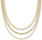 GD GOOD.designs Layering Kette vergoldet - Wasserfestes 3er Ketten Set in 18K Gold | Verstellbare Figaro- und Schlangenkette - 316L Edelstahl - Goldene Halskette Damen