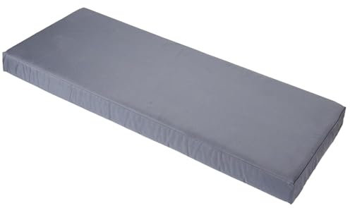 Brillars Outdoor Garden Bench Cushion 2 Seater for Patio Furniture, Water Resistant Heavy Duty Soft Replacement Cushions Seat Pad Sofa Pillow (Grey, 106x40x5cm / 42x16x2)