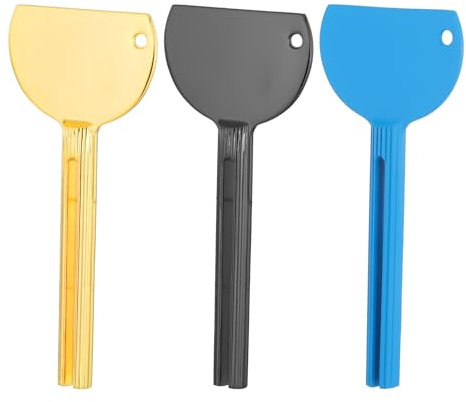 Piriuuo 3 Stück Tubenquetscher Edelstahl, Tubenquetscher Metall Toothpaste Squeezer Tubenaufroller Sparen Tubenausdrücker für Tuben Zahnpasta Haargel Handcreme Kosmetik