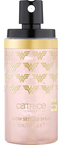 Catrice Wonder Woman Glow Setting Spray, Fixierspray, natürlich, glänzend, strahlend, strahlend frisch, vegan, ohne Parabene, ohne Mikroplastikpartikel, Nanopartikel frei, 1er Pack (50ml)