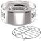 Tuesoa Flan Pan Mold, Flan Maker de Acero Inoxidable con Tapa - Flan Maker para Olla de 6 Cuartos