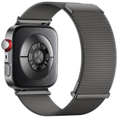 Métal Bracelets pour Huawei Watch Fit 4/4 Pro Bracelet de Montre, Double Magnétique Réglable Milanais en Acier Inoxydable Bande de Remplacement Compatible avec Huawei Watch Fit 4/4 Pro Sangle (2)