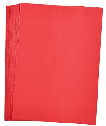 50 Blatt rotes A4-farbiges Papier, 70 g, farbiges Kopierpapier für Bürodrucke, Bastelprojekte
