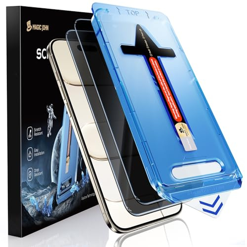MAGIC JOHN 2 Stück für iPhone Air Sichtschutzfolie (6,5 Zoll), Blickschutzfolie Privacy screen mit Anti Spy, Auto-Dust-Eliminierung, 9H Härte Folie, Bläschenfrei, Einfache Installation