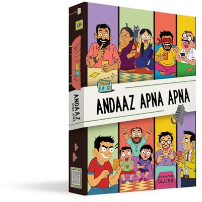 DESI BOARD GAMES Andaaz Apna Apna | Word Guessing Game with Secret Roles for Adults & Family | Like Charades or Taboo, But Smarter | 4–12 Players for Game Nights, Parties & Holidays