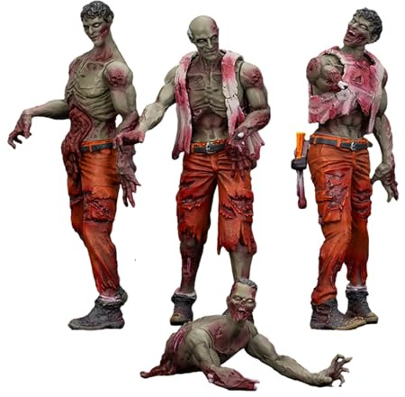 TOYVERSE JOYTOY 1/25 Acción Toys, Dark Source Zombie Figure Mechanic Team, Adecuado para Halloween Articulated Miniature Model, 15 Años y Más