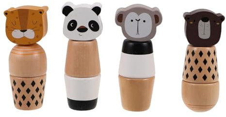 BESPORTBLE 4 Piezas De Juguetes para La Primera Infancia Tuercas Juego De Simulación Herramientas para Pequeños Juguetes Montessori para Pequeños Tornillos De Animales Bloques De