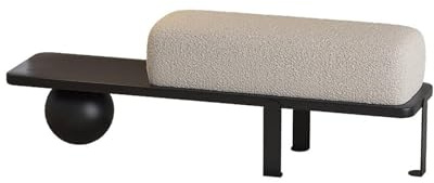 MYRTFK Eingangsbereich Schuhsitz, kreative Sofabank Schuhwechselhocker Moderne Ottomane Bank für das Fußende des Bettes Metallgestell für Wohnzimmer Schlafzimmer Flur(120cm)