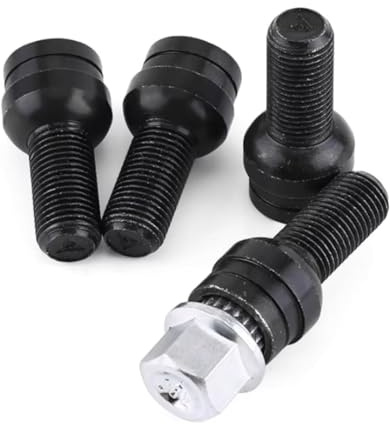 Goujons de Roue Compatible Avec Pour A3 Pour A4 Pour A5 5 Pièces M14x1, Voiture Noir Roue Antivol Écrous Réparations Rechange Accessoires