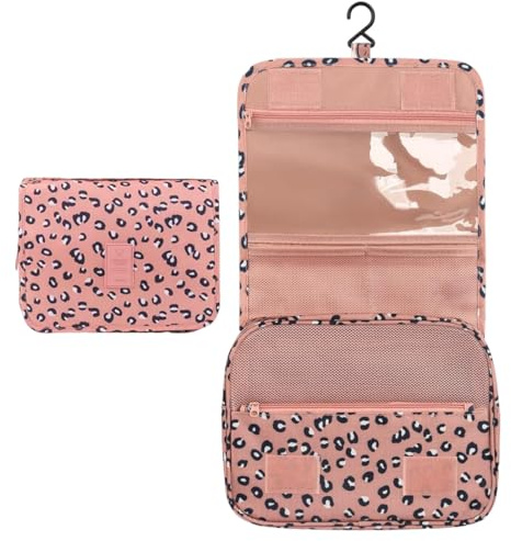 Androxeda Neceser De Viaje,Bolsa De Aseo Organizadora Ligera con Compartimentos Desplegables,para Cosmeticos,Maquillaje,Articulos De Higiene Personal,Mujer Y Hombre