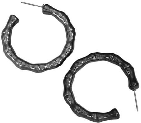 Karma NH11740718 Creolen rund Acryl Ohrringe bunt 3,8 cm Damenohrringe Ohrschmuck Kreolen Damenschmuck Damencreolen modern Geschenk für Sie