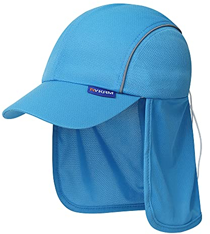 AYKRM Sky Blue Legionnaires Cap - Reflective Baseball Cap (Blue, 58CM)