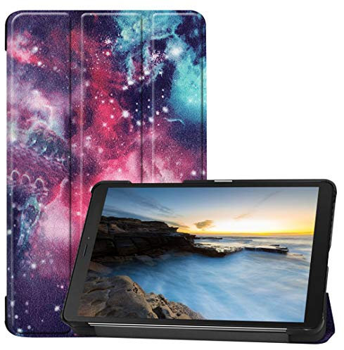 SATURCASE Case for Samsung Galaxy Tab A 8.0 (2019) SM-T290 T295, Beautiful PU Leather Flip Foldable Folio Stand Slim Light Weight Protective Tablet Cover (KN-5)