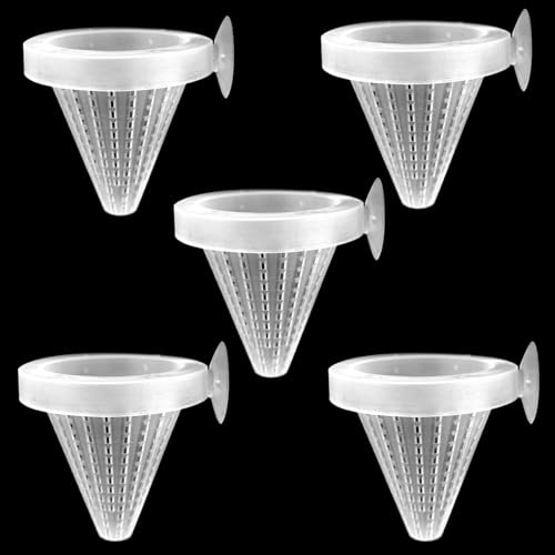 POFET 5pcs Acquario Rosso Verme Alimentatore Girato Bloodworm Dispenser Vivo congelato Fish Food Imbuto Combo