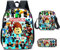 Mochila Roblox para niños con lonchera y estuche para lápices, mochila escolar para niños, mochila escolar para laptop, bolsa de viaje para adolescentes, estilo 8, 27*17*40, Deportiva al aire libre