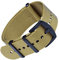 BOMBFROG NATO Strap Uhrenarmband 22mm Nylon khaki, Dornenschließe schwarz, Uhrenarmband Nato (22 mm, Khaki - Dornenschließe schwarz)