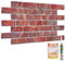 NOVECRAFTO Old Retro Design 3D - 37.79 x 18.89 in (96x48cm) -20 Sheets Covering 99.2 sqft (9.22 sqm) - Office Kitchen Living Room PVC Cladding - Old Red Retro Brick Effect Wall Panels Pattern