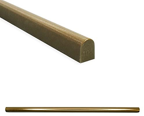 Questech Decor Tile Trim, 1/2 X 12 Inch Soho Pencil Tile Trim, Decorative Tile Edge Trim, Decorative Shower Tile Border, Kitchen Backsplash Tile Trim, Gold, 12 Pack