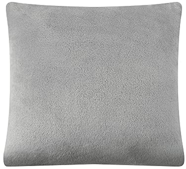 Mixibaby Kissenbezug Dekokissen Kissenhülle Kissen Bezug Sofakissen Plüsch Flanell 40X40, Farbe:Grau