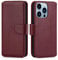 CHALK & HIDE - Real Leather Book Wallet Flip Case Cover For Apple iPhone 13 Pro (6.1), Real Leather Design With Card Slot, Magnetic Closure and Built In Stand - Burgundy