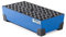 Denios Auffangwanne aus Stahl | mit Gitterrost aus Kunststoff | blau | BxHxT 774 x 200 x 392 mm | Volumen 40 Liter | Arbeitssicherheit Notfall-Umweltschutz-Produkte säurefest