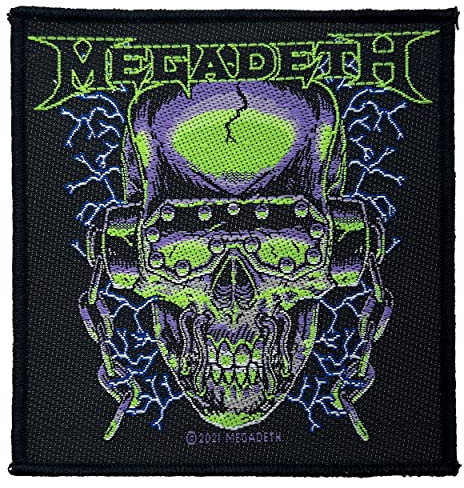 Men's Megadeth Vic Rattlehead Woven Patch Black