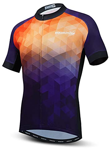 Hotlion Herren-Fahrradtrikot MTB-Trikot Sommer Kurzarm Rennrad-Shirts, XL