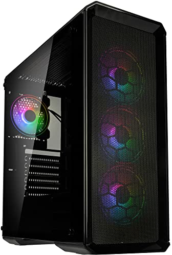 Kolink Levante ARGB E-ATX Midi-Tower Computer Gehäuse, 4 Vorinstallierte ARGB-Lüfter, PC-Gehäuse für AIO-Kühlung, PC Gehäuse RGB (Levante V2)