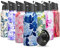 Vakuum-isolierte Sport-Wasserflasche - THILY 945 ml Edelstahl-Weithalsflasche mit Flip & Strohhalm-Deckel, wiederverwendbar, BPA-frei, hält 12 Stunden heiß 36 Stunden kalt, Blauer Ahorn