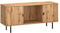 Lowboard TV-Bank TV Lowboard Loft-Stil Fernsehschrank Fernsehtisch mit Regalen erhältlich in 2 Farben (120 cm, Eiche Wotan)