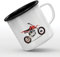 MUG tasse émaillée au motif Moto Dirt