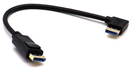 LOKEKE 8K DisplayPort 1.4 Kabel, vergoldet, 8K @ 60Hz 4K @ 120Hz DisplayPort auf DisplayPort DP Stecker auf DP Stecker mit 90 Grad rechtwinkligem Kabelkabel für HDR 3D-Geräte (M auf M rechts)