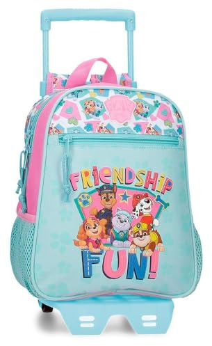 Paw Patrol Canine Patrol Friendship Vorschulrucksack mit blauem Trolley 23x28x10 cm Polyester 6,44L