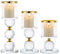 3 teiliges Kristallglas-Kerzenhalter-Set, Säulenkerzenhalter, Teelichtständer, moderner Kerzenhalter für Wohnzimmer, Hochzeit, Badezimmer, Weihnachten, Esstisch, Zuhause, Geburtstagsfeier, Dekoration