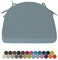 Lsjoaw 1 Stück Stuhlkissen Sitzkissen Stuhl 43X42X40X5 Sitzpolster mit Bindeband Rutschfestes Zierkissen Gartenkissen Halbrund Auflage für Stühle Indoor/Outdoor Sitzauflage,Light Blue