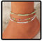 JUSTUSNX Lot de 3 bracelets de cheville réglables style bohème avec perles mélangées de couleurs pour la plage, l'été, bijoux de pied pour femmes et filles (B)