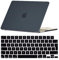 Se7enline Compatible with 2023 2024 MacBook Air 15 inch Case M4 M3 M2 for Mac Air 15.3-inch M4 M3 M2 Chip Model A2941/A3114/A3241 Laptop Protective Hard Shell Case with Keyboard Cover Skin,Matte Black