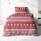 Träumschön Biber Bettwäsche 135x200 Weihnachten - Rote Weihnachtsbettwäsche 135x200 - Weihnachts Bettwäsche Rot - Bettwäsche Winter Warm