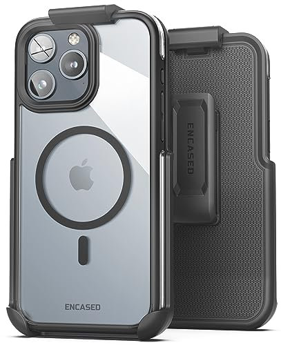Encased Belt Case for iPhone 15 Pro Max with Holster Clip, Compatible with MagSafe, Magnetic Hybrid Cover with AirGuard Technology (2023)