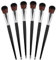 6PCS Mop Brush for Acrylic Painting 1 Inch Oval Blending Brushes Oil Paint Brushes Art Paintbrush with Wooden Handle for Acrylic Watercolor Oil Painting Face Body Art, Black