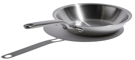 Heritage Steel x Eater 8.5 Inch Frying Pan | Made in USA | 5-Ply Fully Clad Stainless Steel Pan | Stay Cool Handle Design | Induction Ready & Non-Toxic Pan