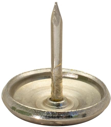 Wagner Nagelgleiter/Möbelgleiter 4tlg. - Ø 18 x 4/24 mm, Stahlgleiter, messingfarben, zum Nageln, für robuste Böden - Made in Germany - 15111799
