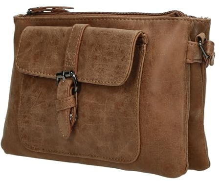 Christian Wippermann kleine Damen Tasche Schultertasche Umhängetasche Crossover Bag Leder Optik Handtasche