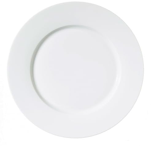 METRO Professional Lot de 6 assiettes plates en porcelaine fine Ø 23 cm Blanc